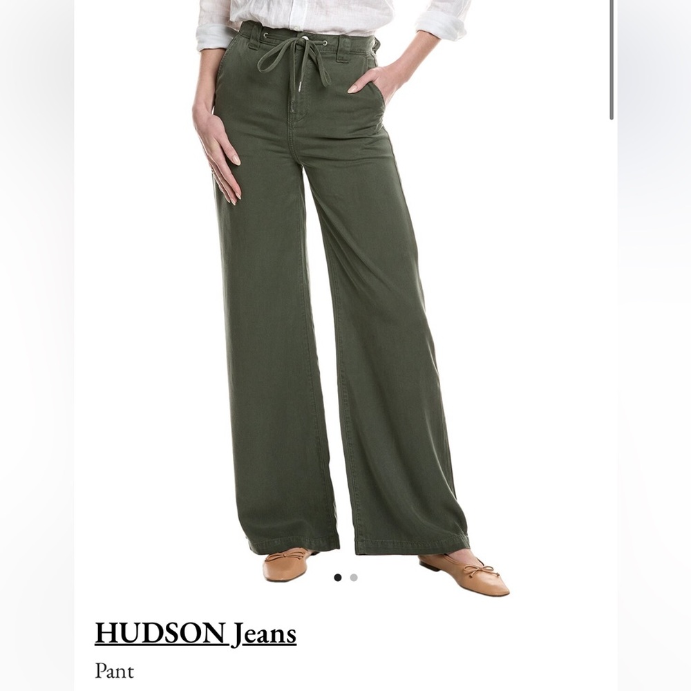 Hudson Jeans High Waist Tie Front Wide Leg Pants